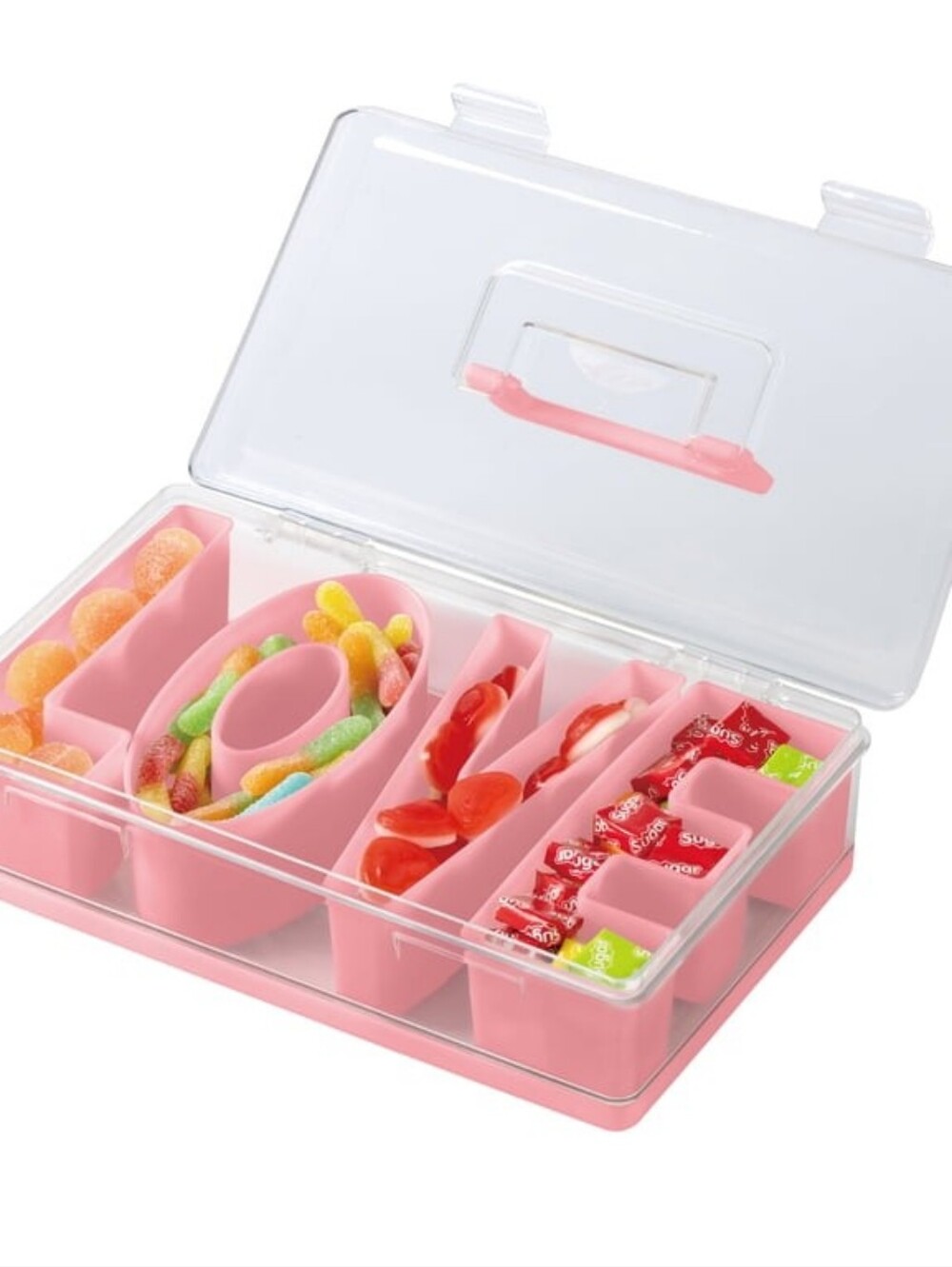 Pink Snackle Box - 4-Compartment Snack Container - Picture 3 of 5